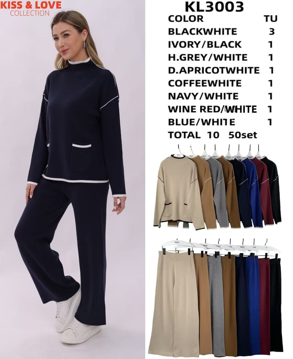 Conjunto de suéter y pantalón-KL3003
