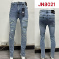 Jeans corte skinny con roturas-JN8021