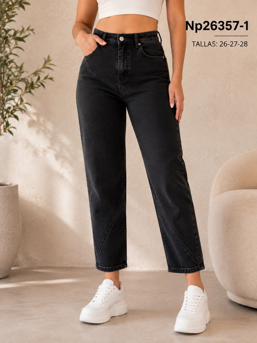 Jeans de corte recto-Np26357-1