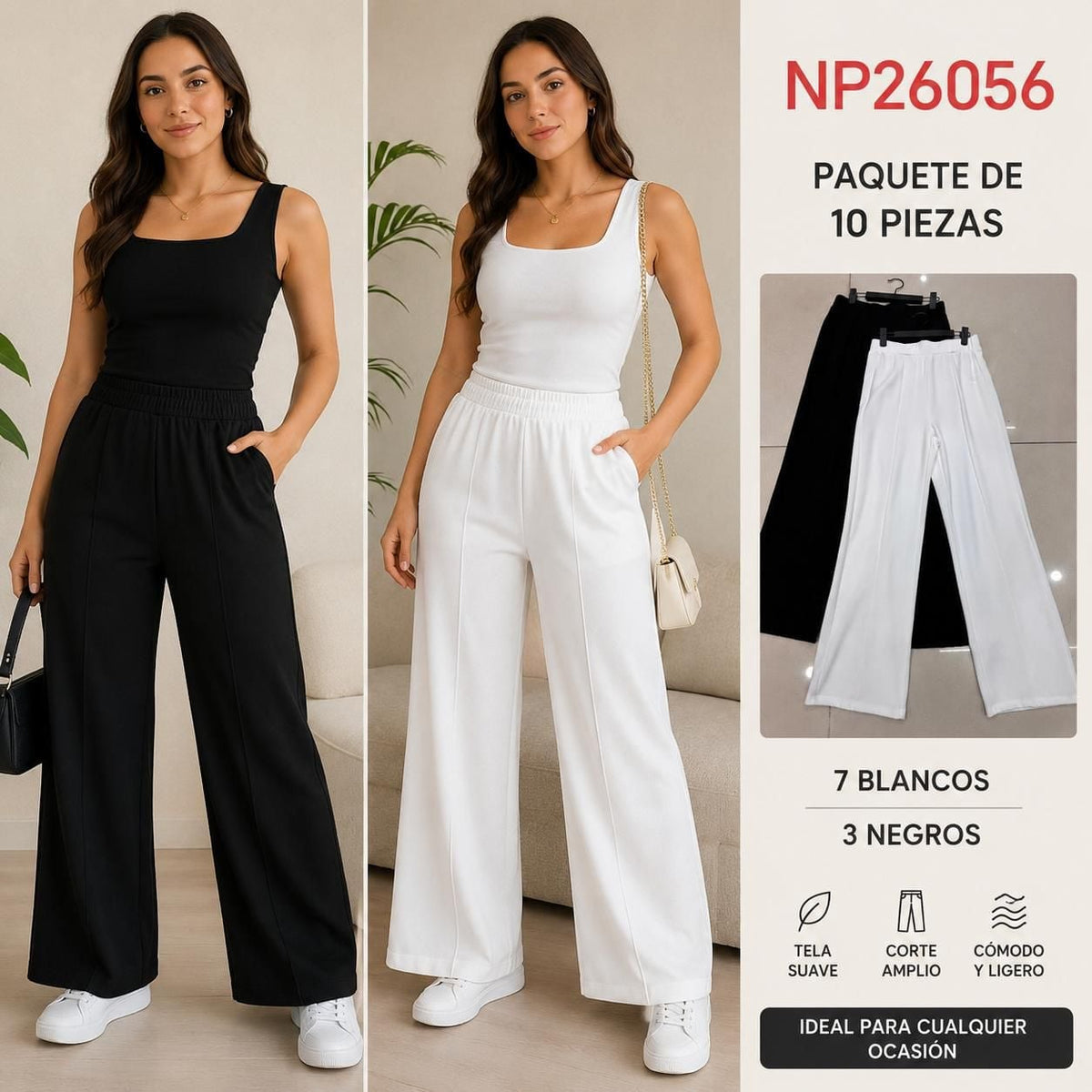 Pantalón corte amplio-NP26056