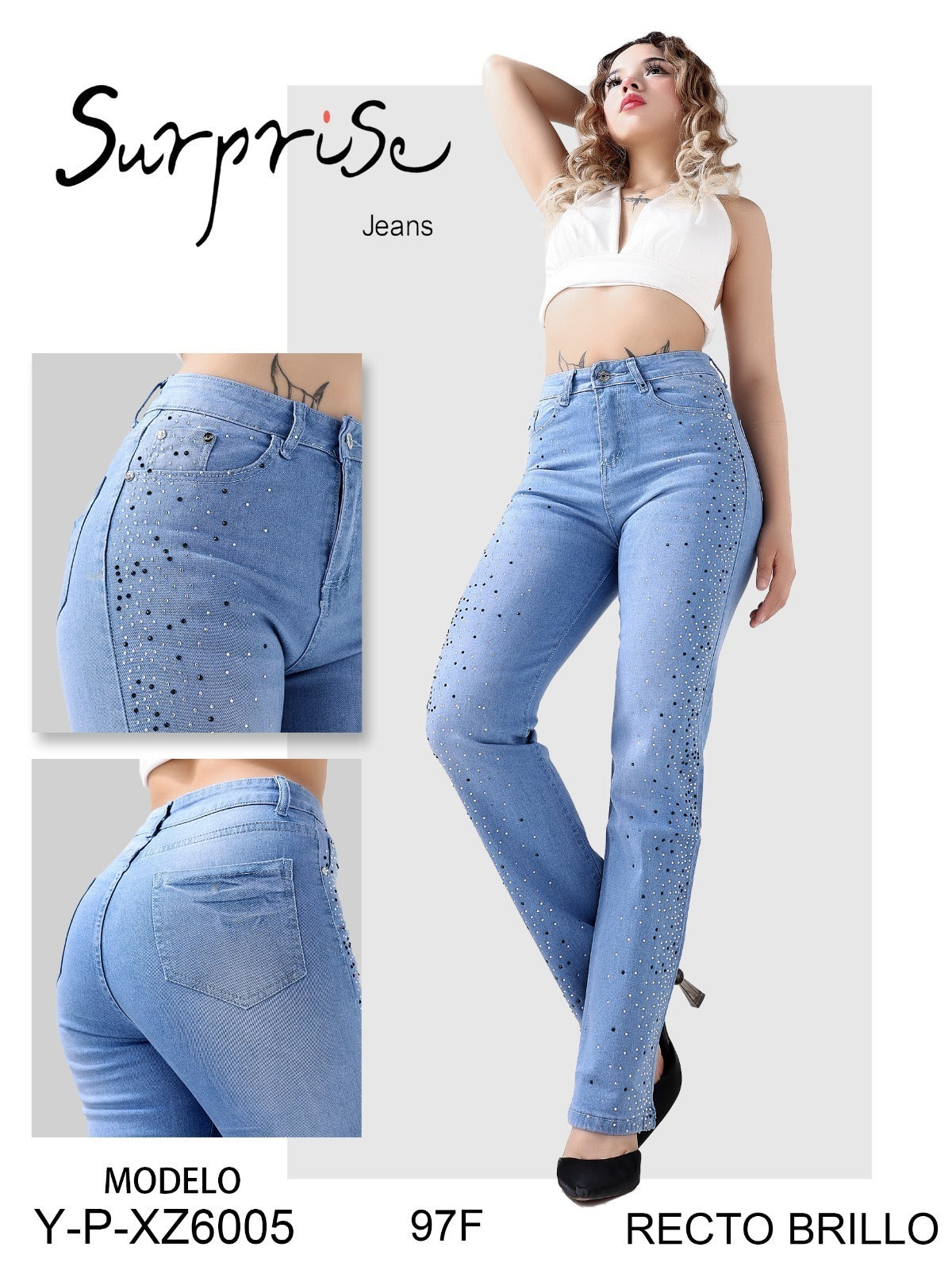 Jeans Recto con Brillo-Y-P-XZ6005-1