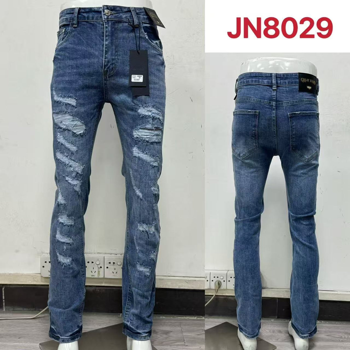 Jeans con roturas-JN8029