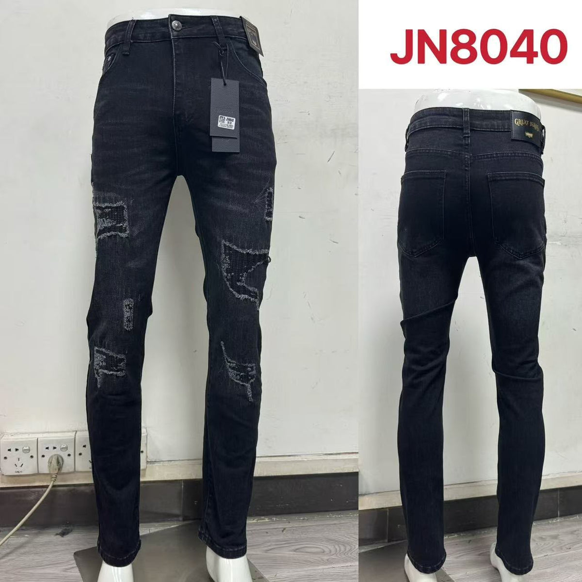 Jeans con roturas-JN8040