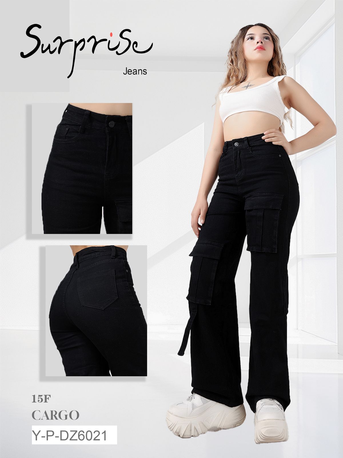 Jeans Cargo-Y-P-DZ6021-1