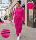 Conjunto de sudadera con capucha y cierre-SET3400F