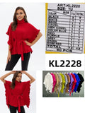 Suéter cuello alto con lazo-KL2228