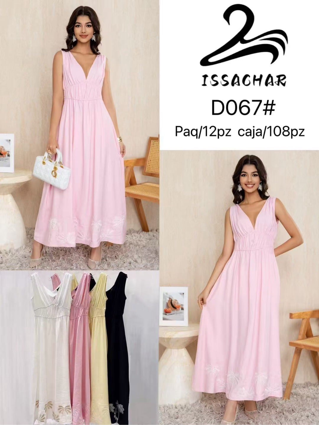 Vestido largo-D067#