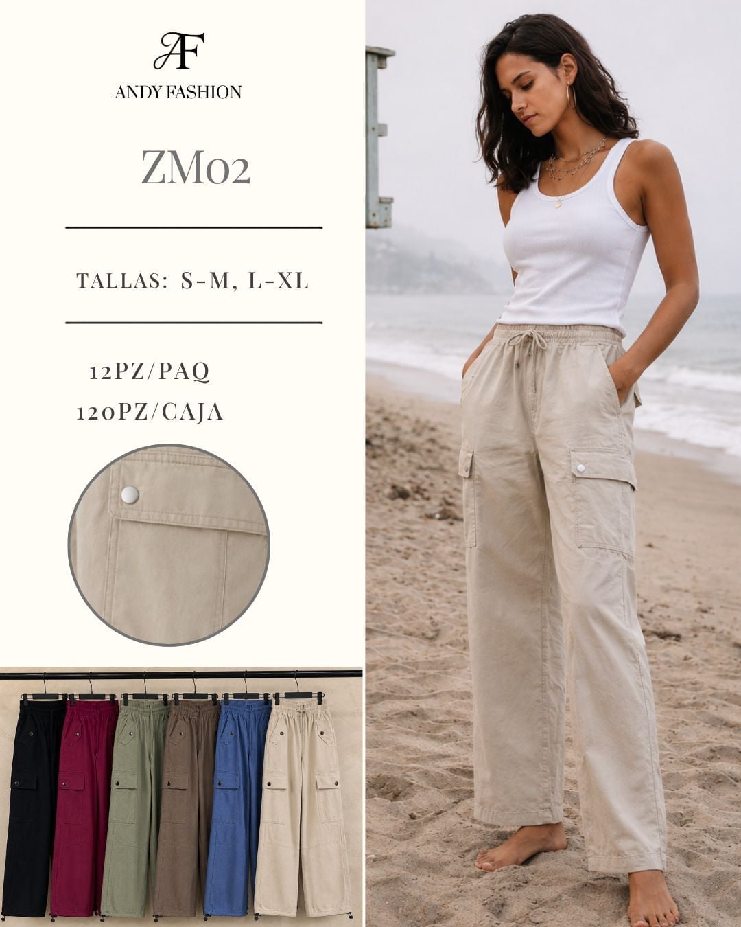 Pantalón cargo-ZM02