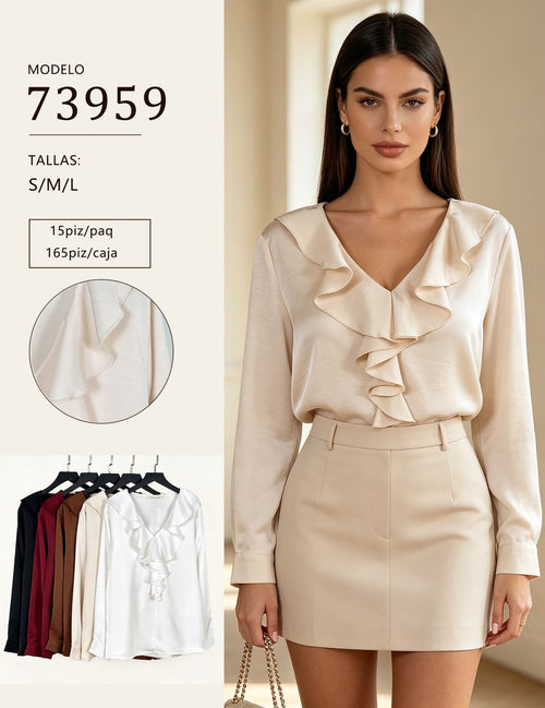 Blusa con volantes-73959