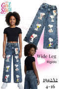 Pantalón Wide Leg con estampado de Snoopy-1942A2
