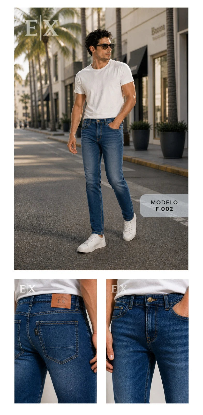 Jeans corte slim fit para hombre-F-002