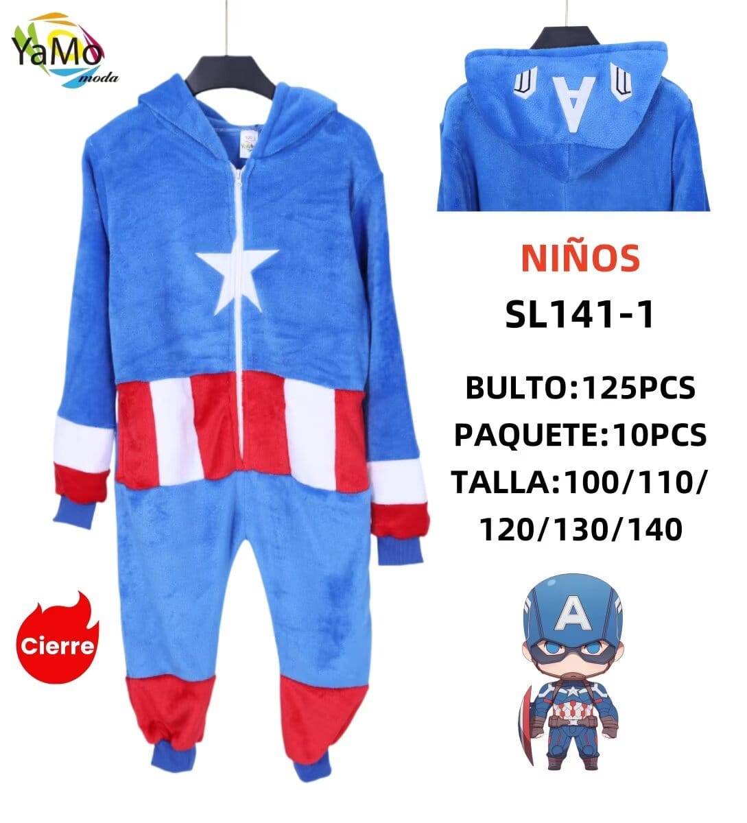 Mameluco de Capitán América para Niño-SL141-1