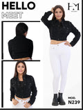 Chaqueta de mezclilla crop