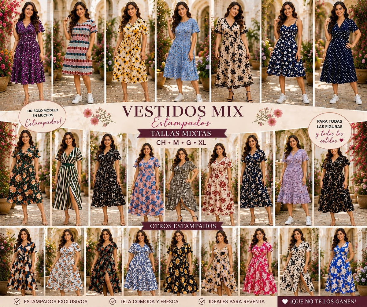 Vestidos Mix Estampados-NP26000