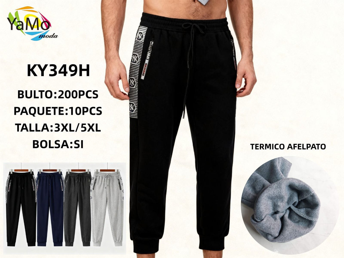 Pantalón Jogger Deportivo Afelpado Térmico-KY349H