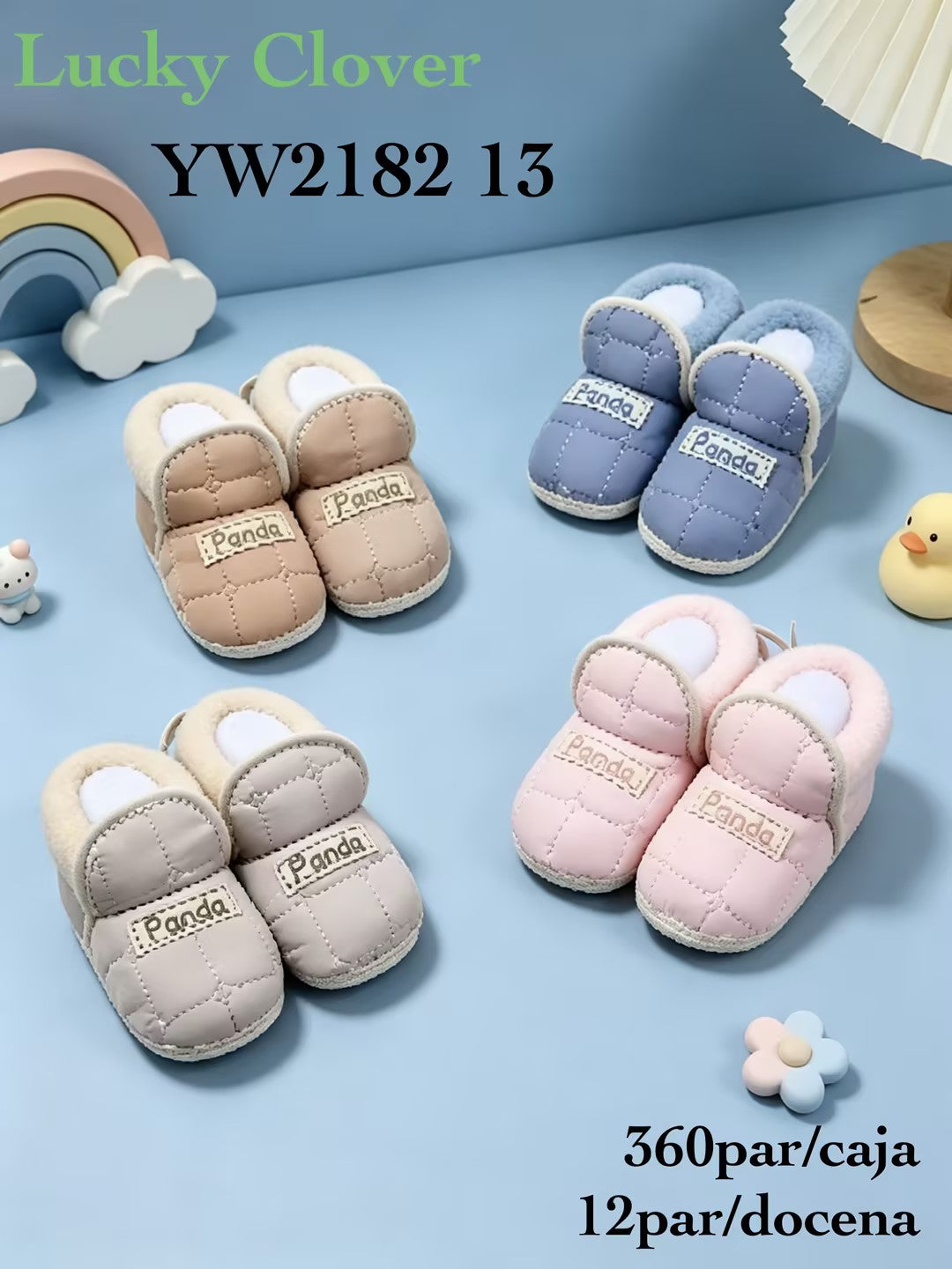 Pantuflas para bebé con diseño de Panda-YW2182