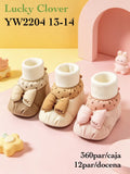 Pantuflas suaves para bebé con moño-YW2204