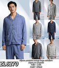 Pijama de dos piezas para caballero de pantalón y manga larga-ZL6270