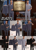 Pijama de tres piezas para hombre-ZL6271