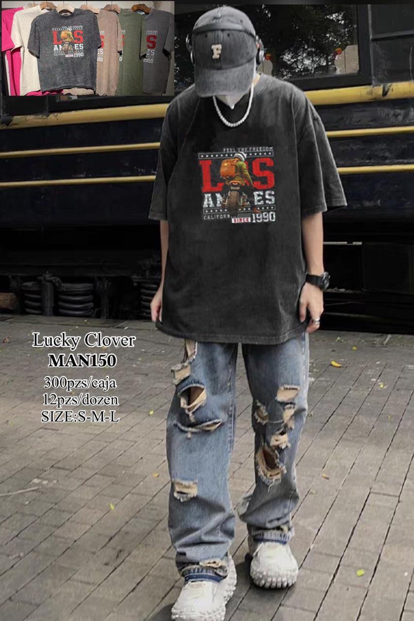 Playera de manga corta con estampado-MAN150