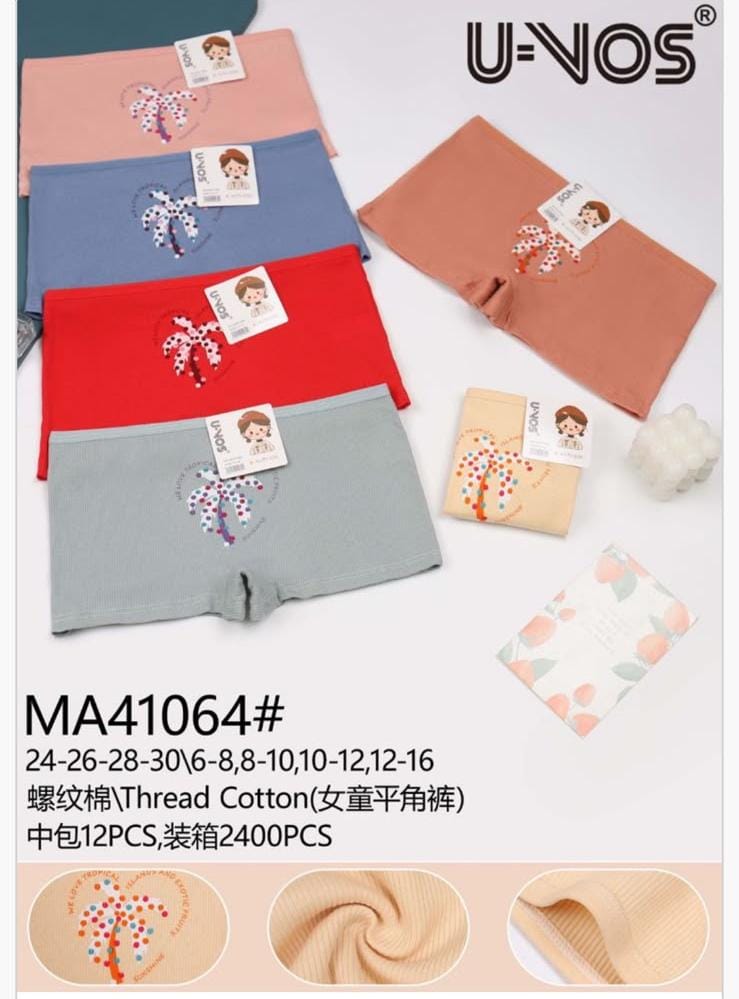 Ropa interior tipo bóxer de algodón para niña-MA41064#