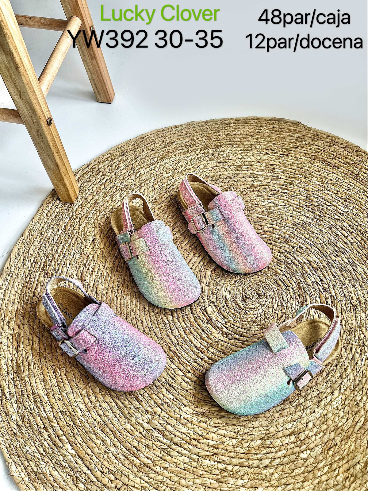 Sandalias con glitter para niña-YW392