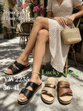 Sandalias de doble tira ajustable-YW2235