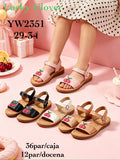 Sandalias de tiras con diseño de cerezas para niña-YW2351
