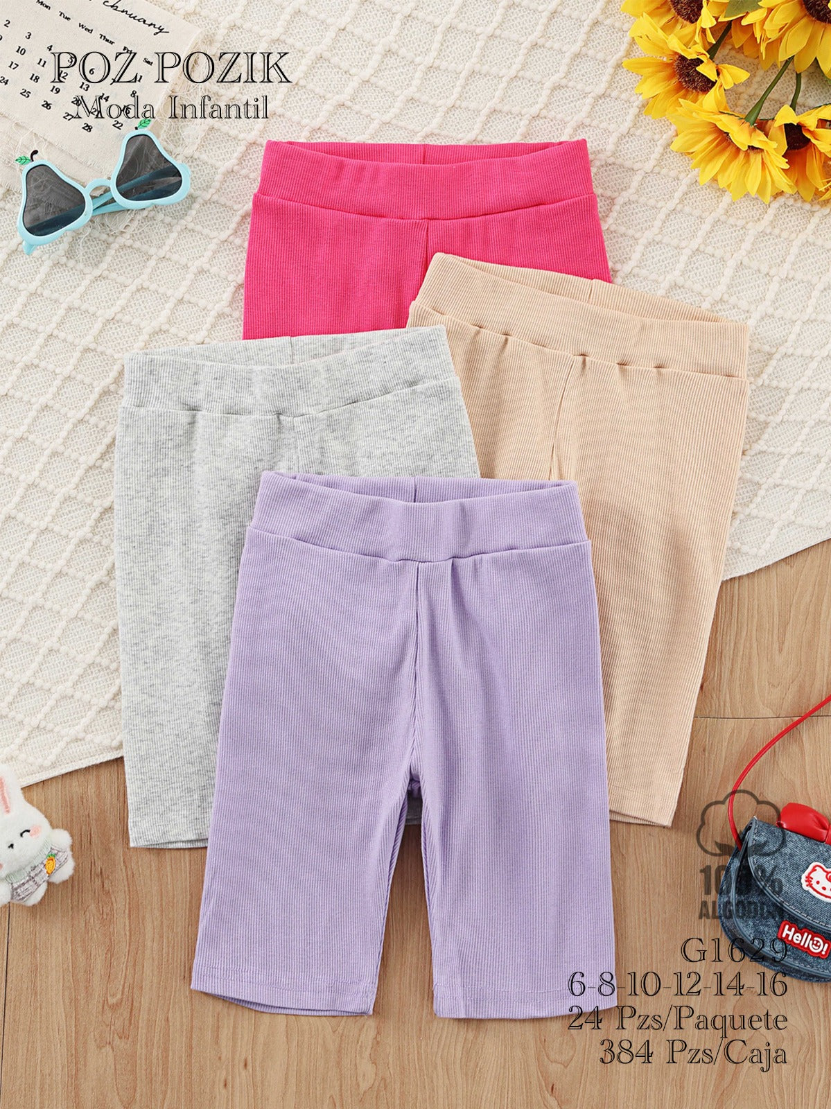 Shorts Acanalados para Niña-LIL-G1629