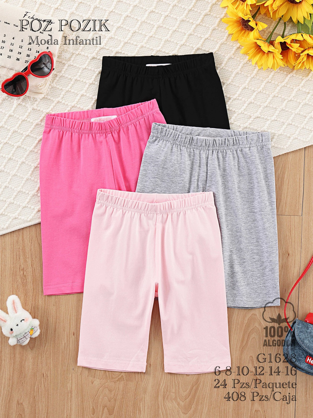 Shorts Ciclistas para Niña-ROS-G1628