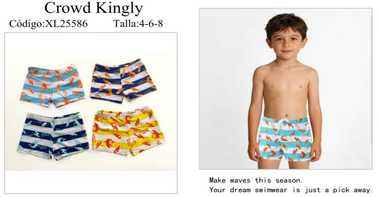 Shorts de baño estampados para niño-XL25586