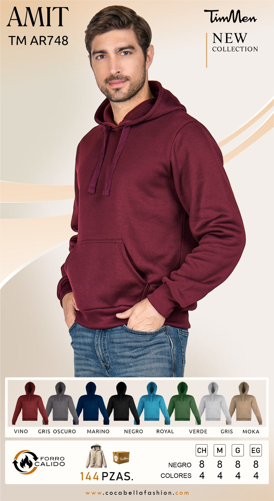 Sudadera cerrada AMIT-TM-AR748