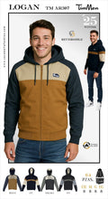 Sudadera reversible con cremallera y capucha para hombre Logan-TM AR307
