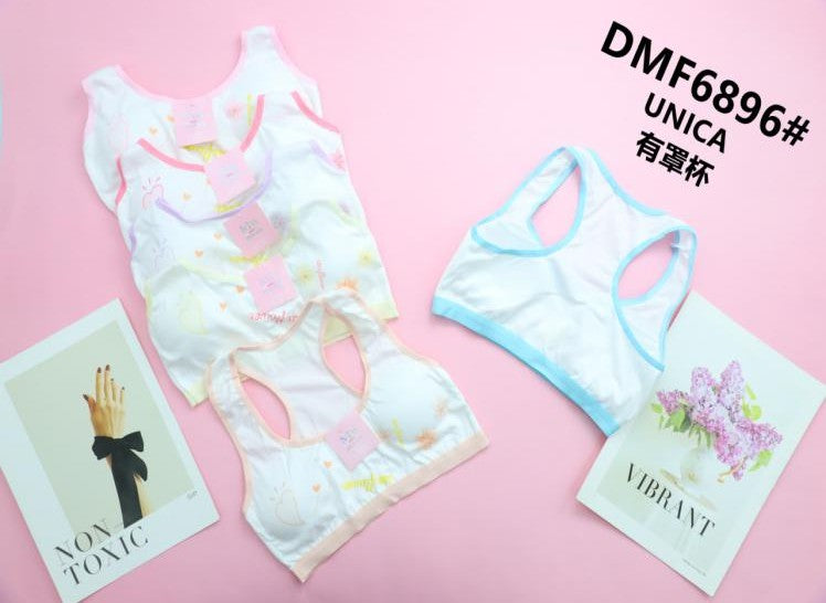 Sujetadores deportivos con copas para niñas-DMF6896