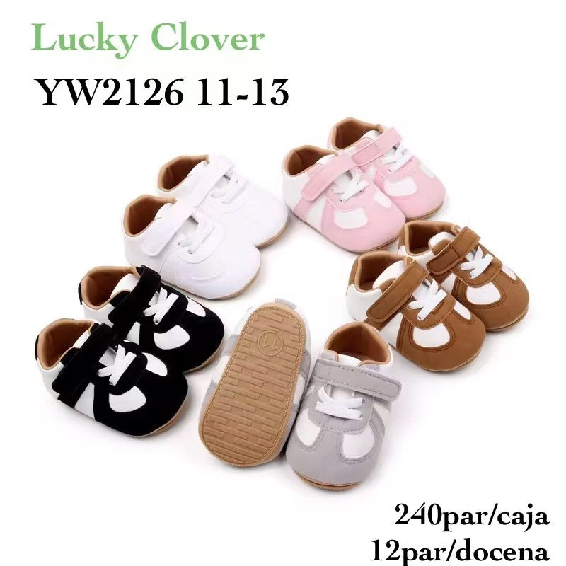 Tenis deportivos de bebé con velcro-YW2126