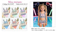 Traje de baño de dos piezas estampado para niña-XL25297