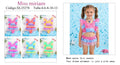 Traje de baño de dos piezas estilo sirena para niña-XL25278