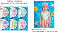 Traje de baño de dos piezas para niña con diseño de unicornio-XL25275