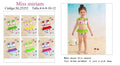 Traje de baño de dos piezas para niña con estampado de fresas-XL25252