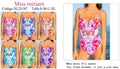 Traje de baño de una pieza con estampado-XL25187