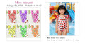 Traje de baño de una pieza para niña con estampado de fresas-XL25333
