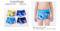 Traje de baño tipo bermuda para niño con estampado de tiburón surfista-XL25551