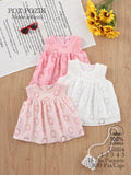 Vestidos de niña con diseño calado-ROS-G1614